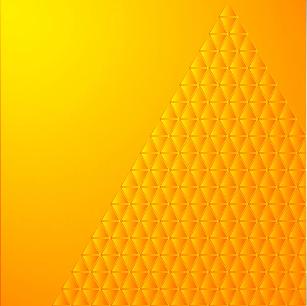Dreieck-element-gelb-licht-leuchten-hintergrund — Stockvektor