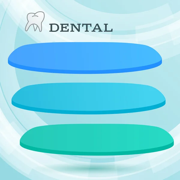 Reklamlar diş hekimi diş macunu broşür — Stok Vektör