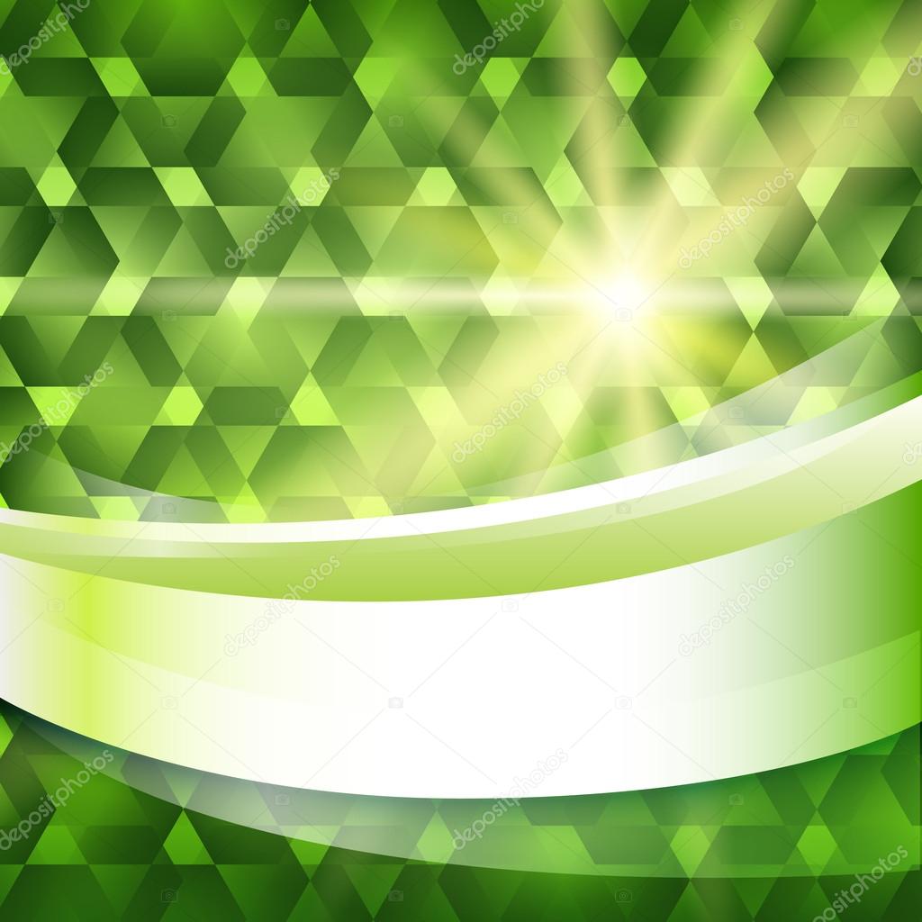 New product label green glowing background sun