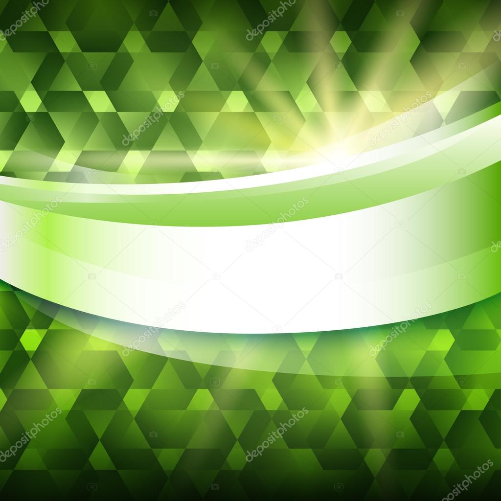 New product label green glowing background sunbeams