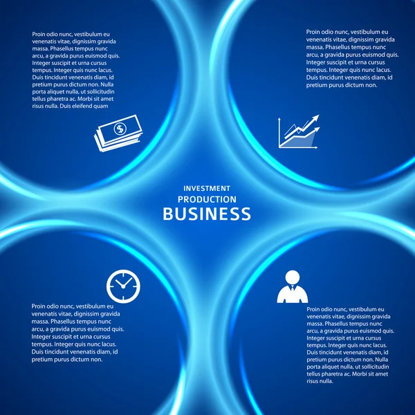 Modèle de présentation d'entreprise fond bleu page couverture — Image vectorielle