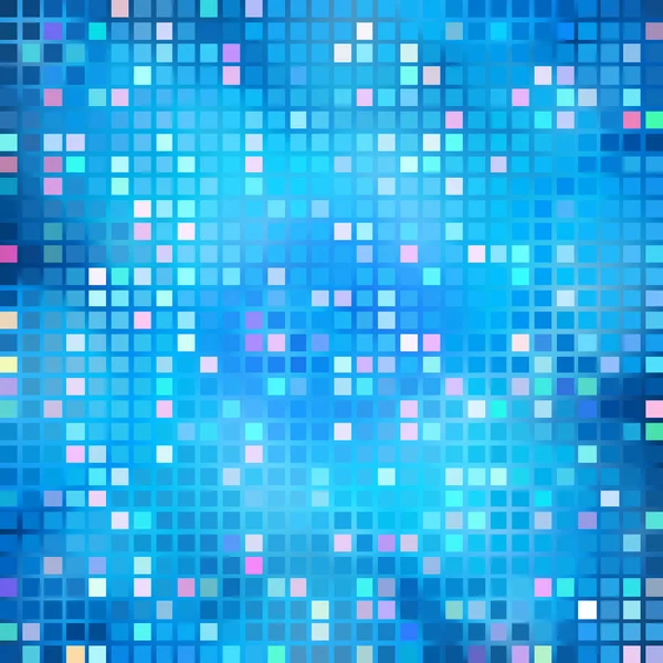 Světlé modré zářící mozaika čtverečky balení šamponů — Stockový vektor