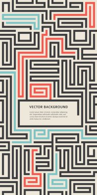 retro flyer maze puzzle grunge background