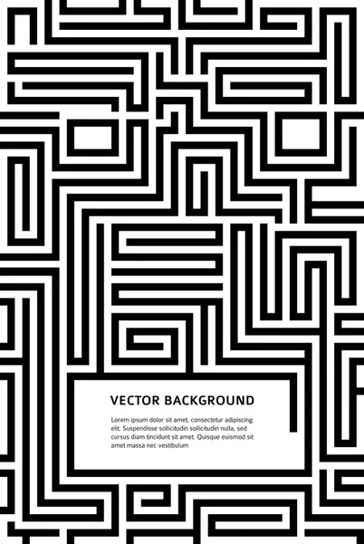 Black white maze of magazine pages proportion of A4 size — Stockvector