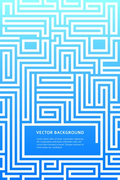 Blue maze magazine pages A4 size proportions — Stock Vector