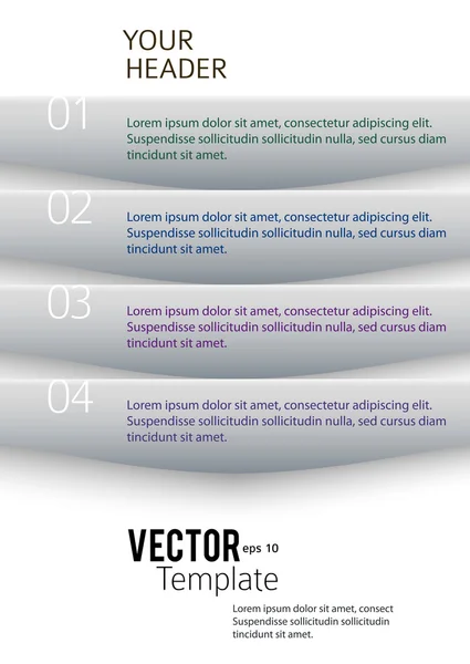 Business template presentation infographics proportion A4 sheet — Stock vektor