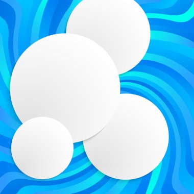 Blue spiral twist abstract white circles glow effect 3d