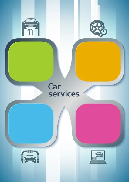 Car service booklet layout proportions A4 sheet — Wektor stockowy