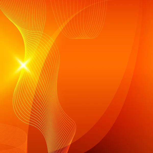 Orange abstract background bending line — Stockvector