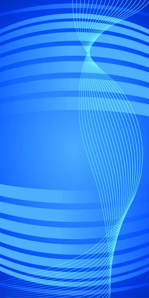 Bleu dégradé fond lueur ligne verticale bannière — Image vectorielle