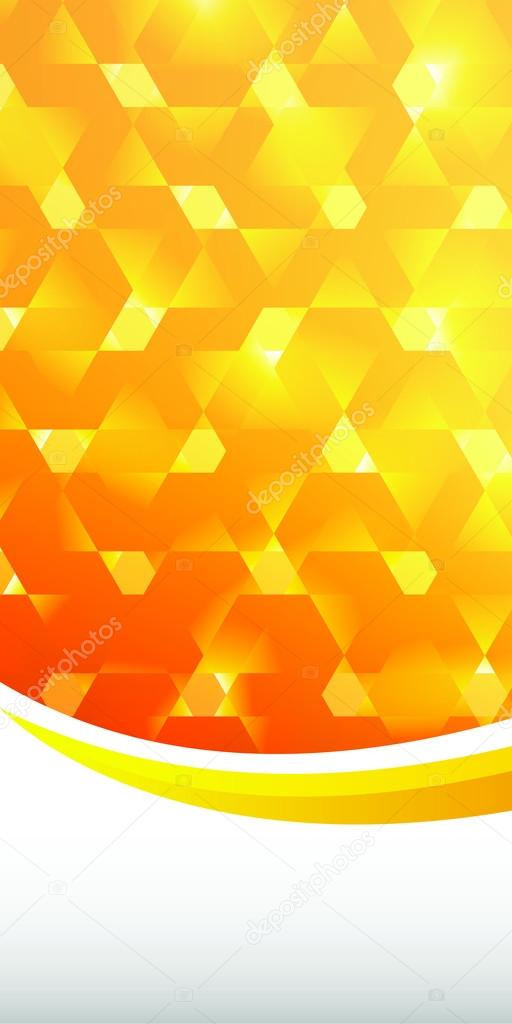 vertical banner effect glowing yellow background shapes