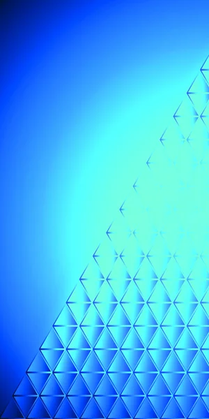 Banner vertical de fondo azul pirámide luz triángulo — Vector de stock