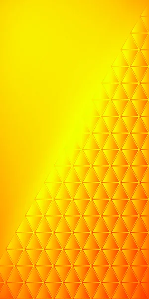 Pyramid shines triangles yellow background vertical banner — Stok Vektör