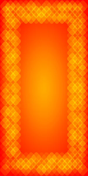 Orange frame border to shine squares vertical banner — Stock Vector
