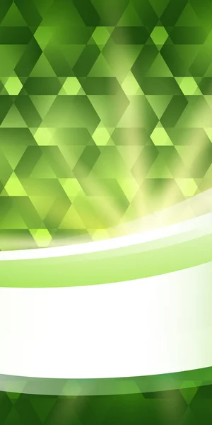 Green mosaic background glow gradient vertical banner — Stock Vector