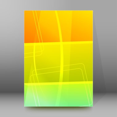 glowing sunny background brochure cover page layout