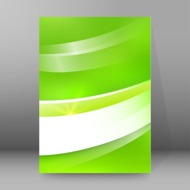 green background report title page booklet layout