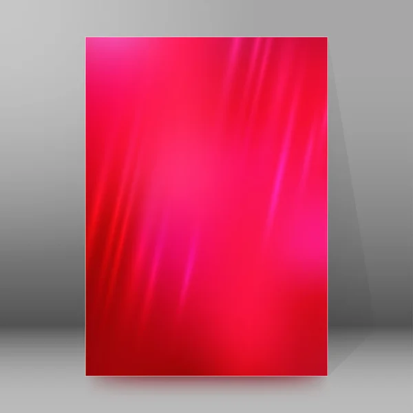 Fondo rojo borroso folleto diseño de la portada — Vector de stock