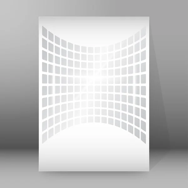 Gray shapes background report title page booklet layout — Stockvector