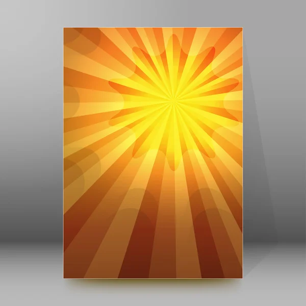 Folleto de fondo de verano caliente diseño de página de portada — Vector de stock