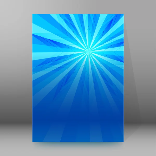 Star blue background brochure cover page layout — Stock Vector