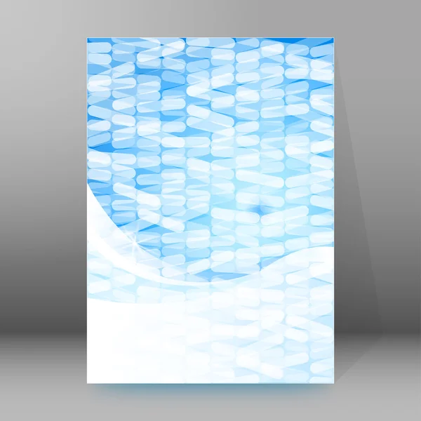 Diseño de la página del título folleto cubierta azul cápsula — Vector de stock