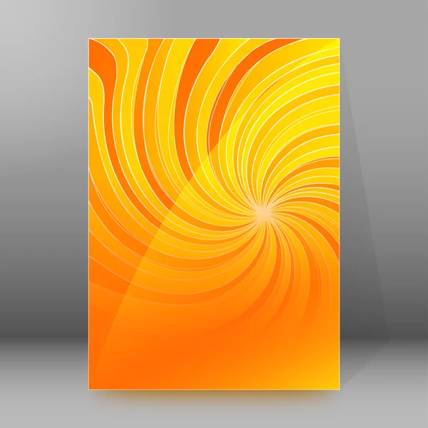 Title page layout brochure cover Yellow Spiral — Wektor stockowy