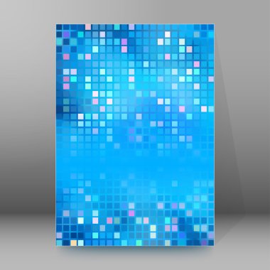 Design squares mosaic cover page brochure background