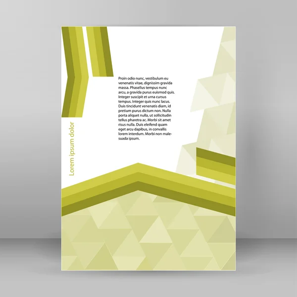 Hintergrund Dreiecke Bericht Cover Layout Vorlage Seite Booklet — Stockvektor