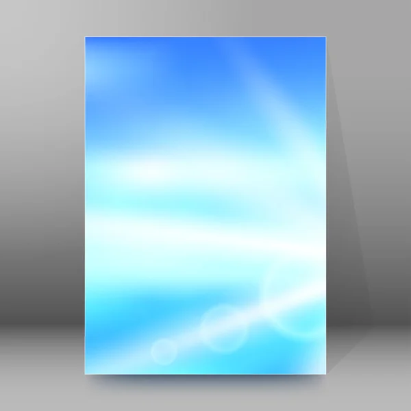 Blur blue gradient background Brochure cover page — Wektor stockowy