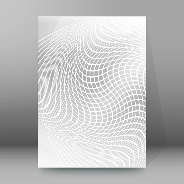 Curved lines intersect cover page brochure background — ストックベクタ