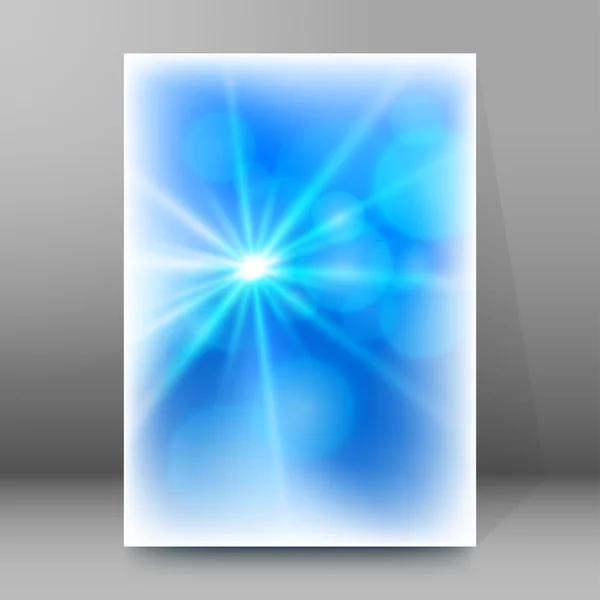 Flash glow blue cover page brochure background — Stockvector