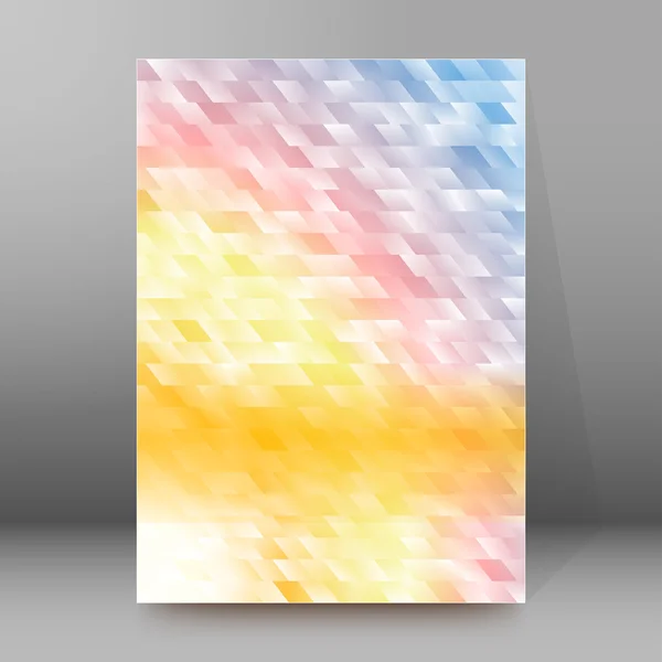 Gentle dawn mosaic cover page brochure background — ストックベクタ