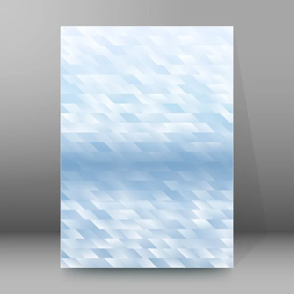 Luce blu mosaico copertina opuscolo sfondo — Vettoriale Stock