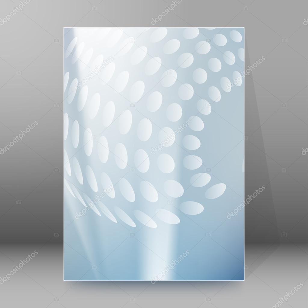 gray glow circles background brochure cover page