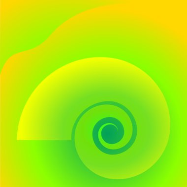 illustration lemon lime shell spiral vibrant background