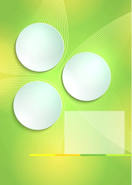 Green light background flyer template cover brochure — Stock Vector