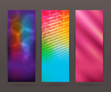 Set vertical banner background template layout flyer52