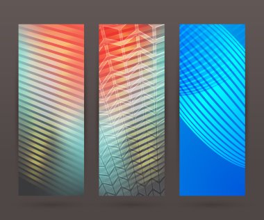 Set vertical banner background template layout flyer57