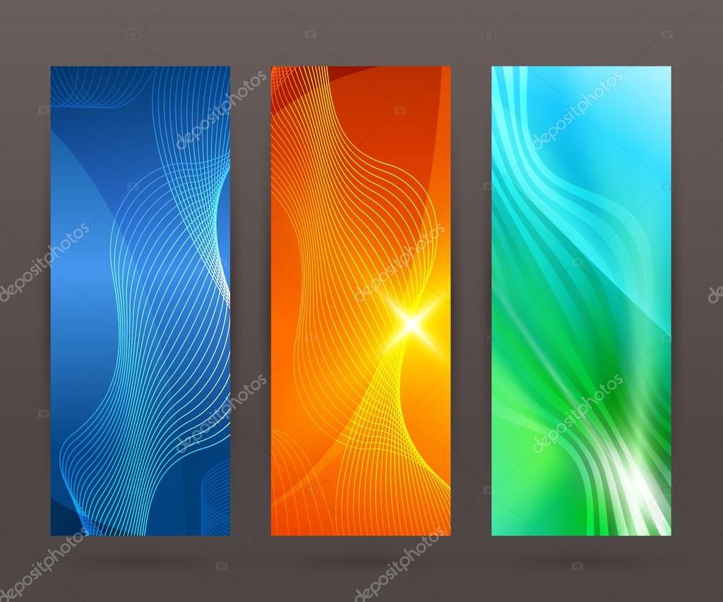 Set vertical  banner  background  template layout flyer84 