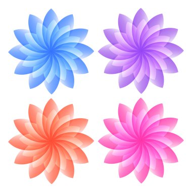 Aroma Flower logo set of icons white background