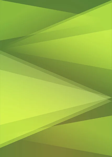 Fondo triángulos verdes formato vertical A4 página — Vector de stock