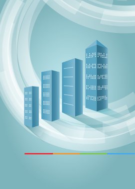 Office Center booklet background vertical format A4 page