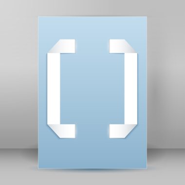 Paper effect bracketed design element flyer