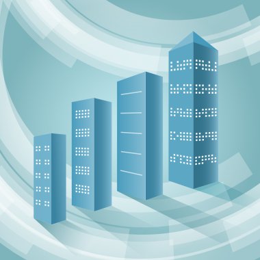 set of buildings color concept skyscraper office center