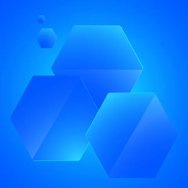 Elemento de diseño hexágono presentación fondo azul — Archivo Imágenes Vectoriales