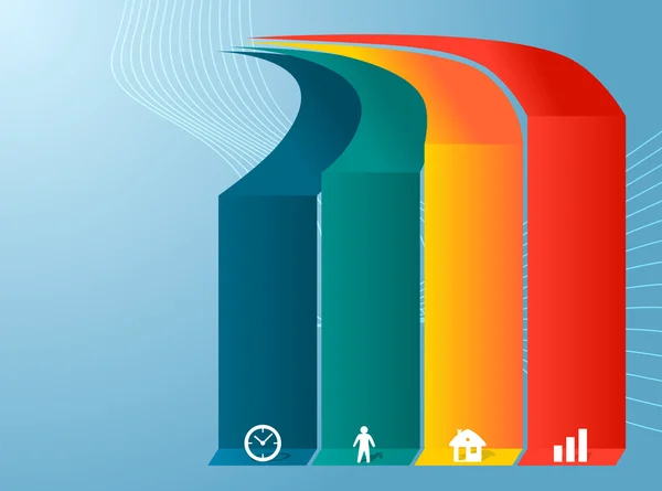 Infografías folleto de formato de extensión de página horizontal — Archivo Imágenes Vectoriales