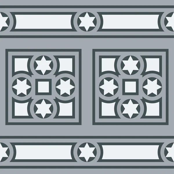 Seamless vintage ornamental tile border  in blue — Stock Vector