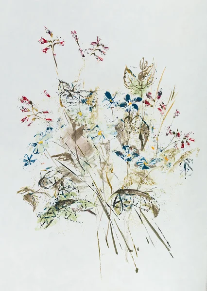 Hand drawn wildflower bouquet — Stock Photo, Image