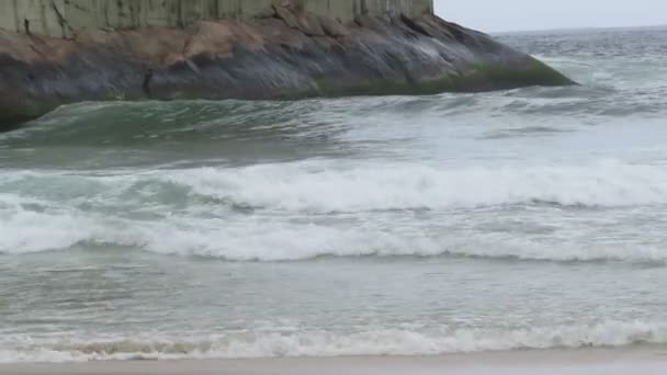 Copacabana Beach Waves — Stock Video